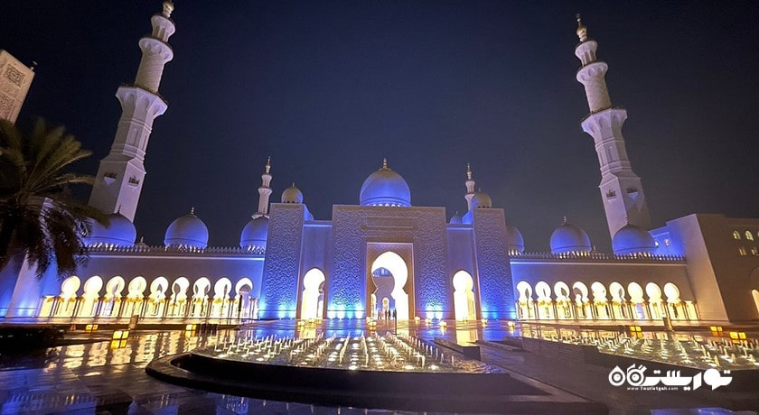  مسجد جامع شیخ زاید شهر امارات متحده عربی کشور ابوظبی