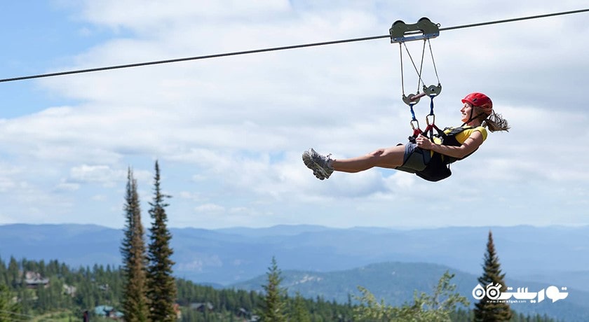 سرگرمی زیپ لاین ابوظبی شهر امارات متحده عربی کشور ابوظبی