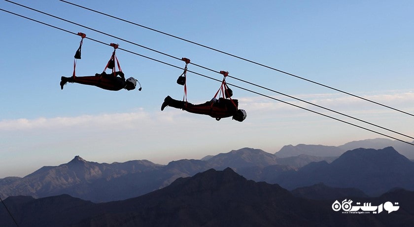 سرگرمی زیپ لاین ابوظبی شهر امارات متحده عربی کشور ابوظبی