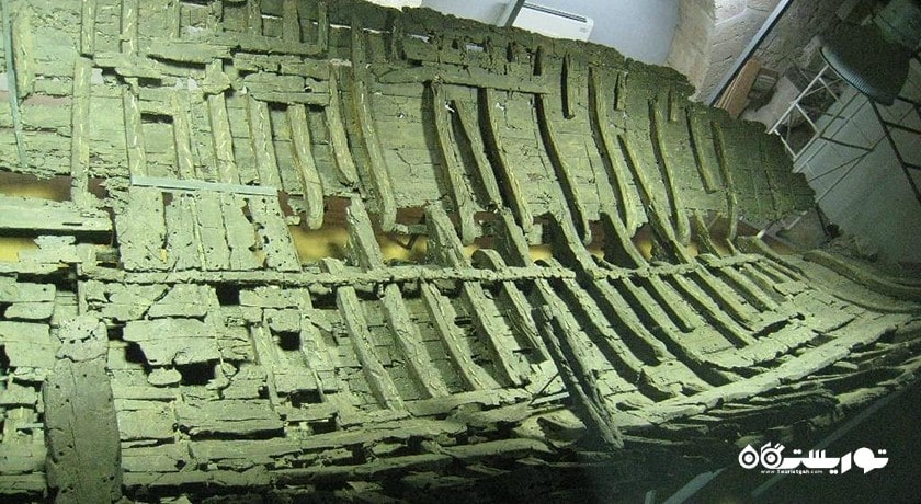  موزه کشتی باستانی غرق شدع در کرنیا شهر قبرس شمالی کشور نیکوزیای شمالی