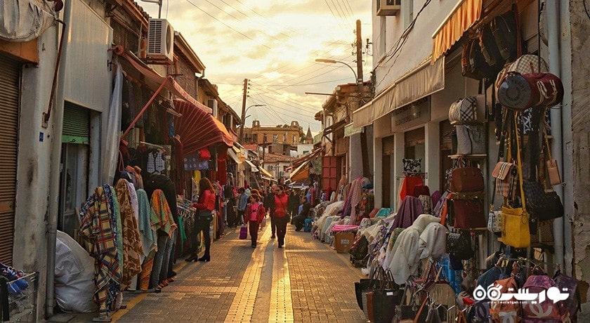  خیابان های قدیمی در نیکوزیای شمالی شهر قبرس شمالی کشور نیکوزیای شمالی