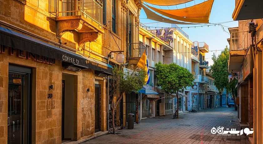  خیابان های قدیمی در نیکوزیای شمالی شهر قبرس شمالی کشور نیکوزیای شمالی