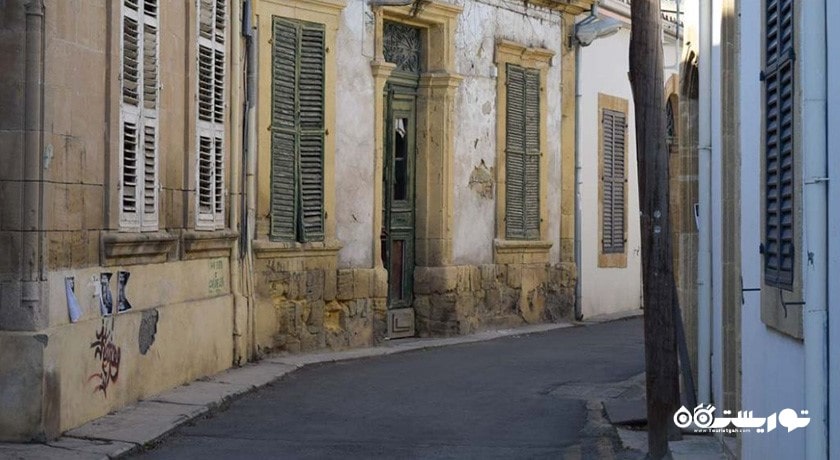  خیابان های قدیمی در نیکوزیای شمالی شهر قبرس شمالی کشور نیکوزیای شمالی