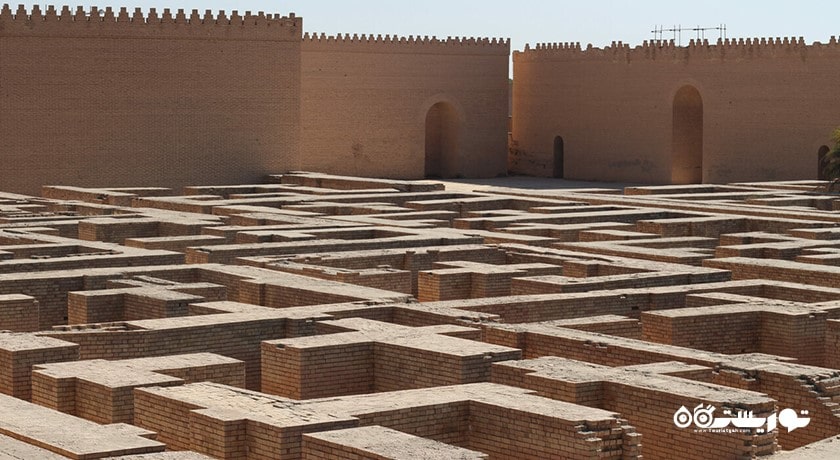  ویرانه های بابل شهر عراق کشور کربلا