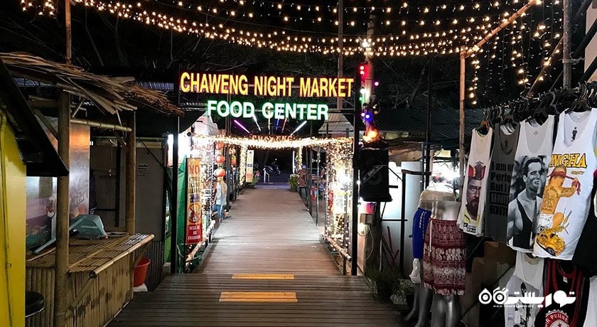 مرکز خرید بازارهای شبانه کو سامویی شهر تایلند کشور کو سامویی