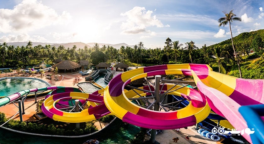 سرگرمی پارک آبی فیل صورتی سامویی شهر تایلند کشور کو سامویی