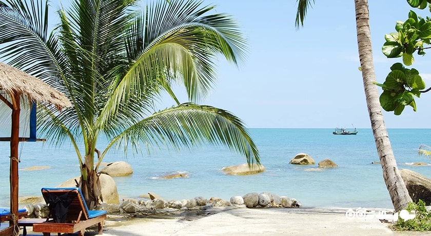 سرگرمی ساحل نقره ای شهر تایلند کشور کو سامویی