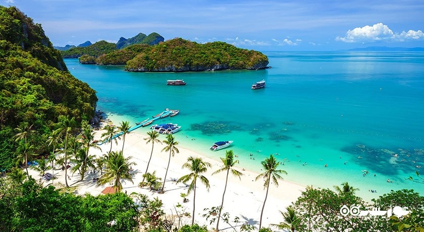 سرگرمی سفر به کو پانگان با قایق شهر تایلند کشور کو سامویی