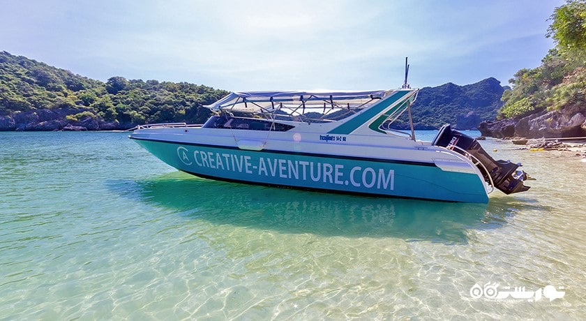 سرگرمی قایقرانی در کوسامویی شهر تایلند کشور کو سامویی