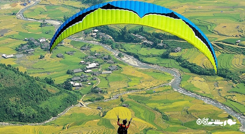 سرگرمی پاراگلایدر سواری در کوسامویی شهر تایلند کشور کو سامویی