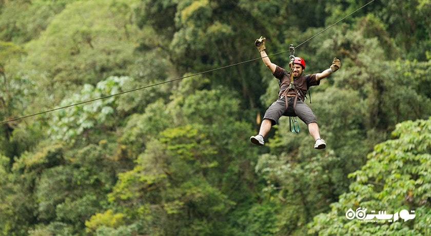 سرگرمی زیپ لاین در کوسامویی شهر تایلند کشور کو سامویی