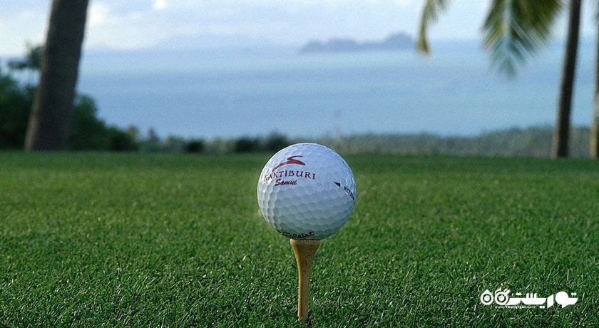 سرگرمی گلف در کوسامویی شهر تایلند کشور کو سامویی