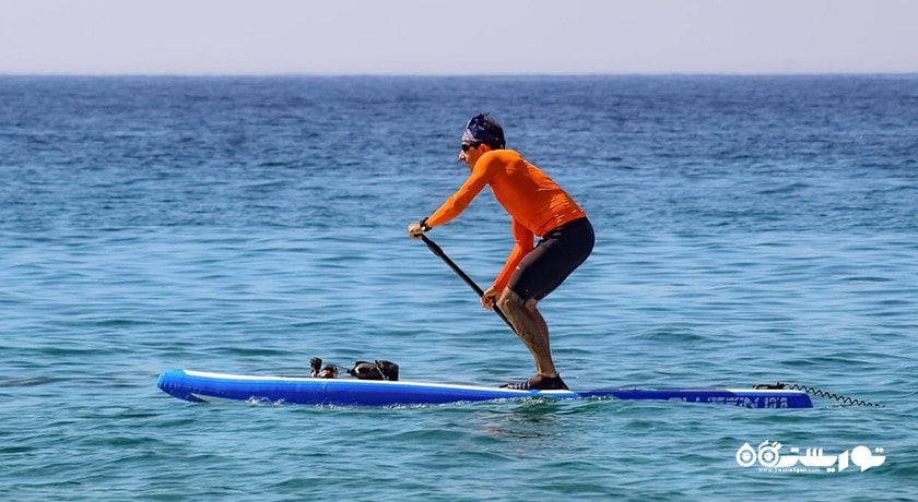 سرگرمی پاروزنی ایستاده در کوسامویی شهر تایلند کشور کو سامویی