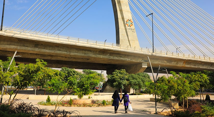  پل کابلی ولیعصر شهرستان فارس استان شیراز