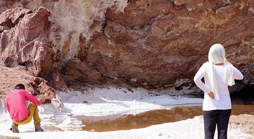  غار نمکدان شهرستان هرمزگان استان قشم