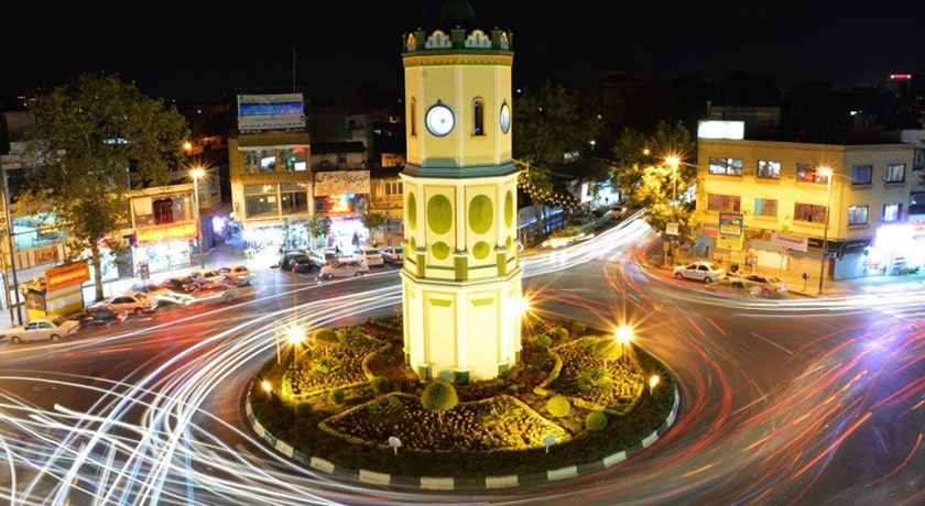  برج و میدان ساعت ساری شهرستان مازندران استان ساری