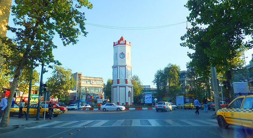  برج و میدان ساعت ساری شهرستان مازندران استان ساری