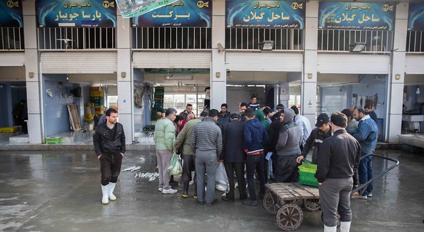  بازار بزرگ ماهی فروشان ساری شهر مازندران استان ساری