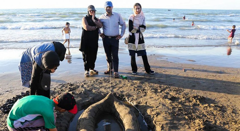  ساحل خزر آباد ساری شهرستان مازندران استان ساری