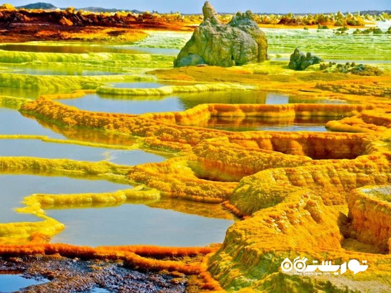 16.دالول (Dallol)، یک دهانه آتشفشانی در اتیوپی