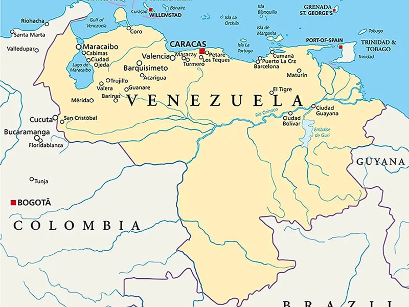 ونزوئلا یکی از کشورهای میان قاره ای گسسته