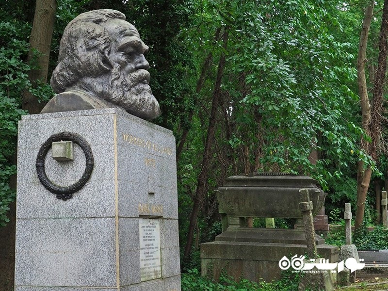 7. کارل مارکس (Karl Marx) در هایگیت (Highate) کشور بریتانیا