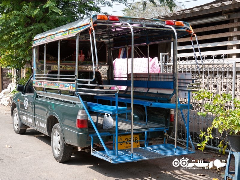 12: تردد با اتوبوس های محلی سونگ تِئو (Song Taew)