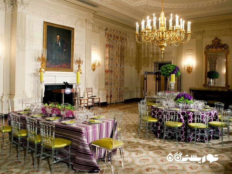 کاخ سفید دارای دو سالن غذا خوری می باشد