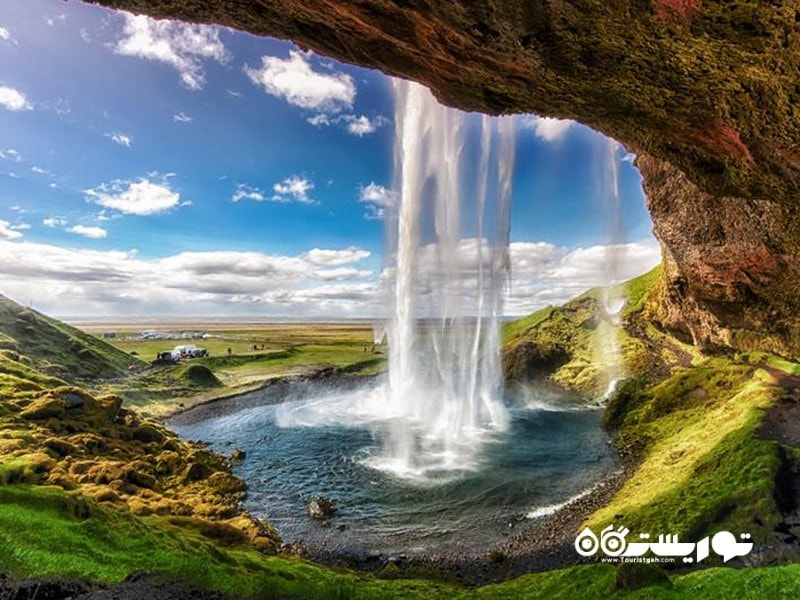 34.آبشار سلیالاندفوس (Seljalandsfoss)، ایسلند