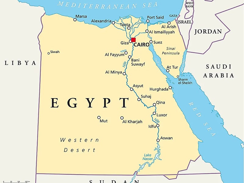 مصر یکی از کشورهای میان قاره ای به هم پیوسته 