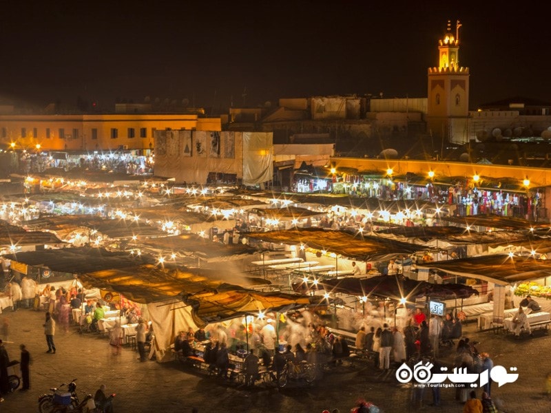 4. بازار شبانه مراکش در شهر مراکش کشور مغرب