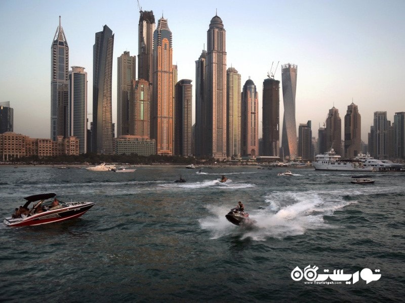 نمای شهر دبی از سمت خلیج فارس