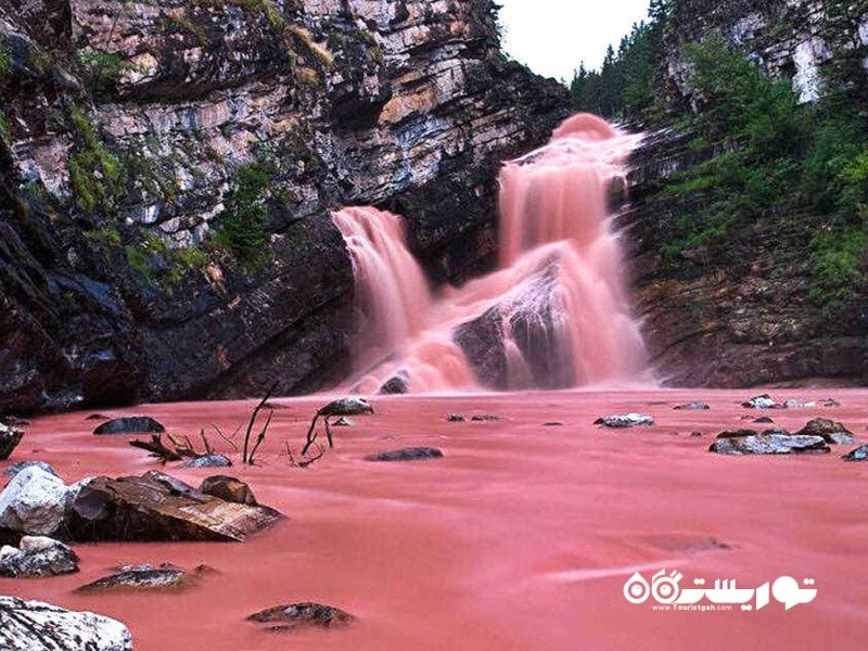 آبشاری در پارک ملی دریاچه واترتون (Waterton Lake National Park)