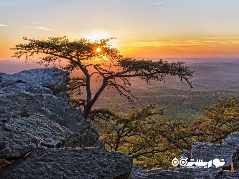 1. کوه‌ های چیها (Cheaha mountain)، آلاباما