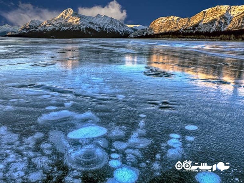 راهنمای سفر برای عکاسی از حباب های یخ زده در دریاچه آبراهام