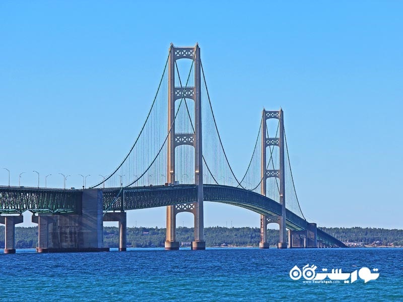 18- پل مکیناک، میشیگان (Mackinac Bridge, Michigan)