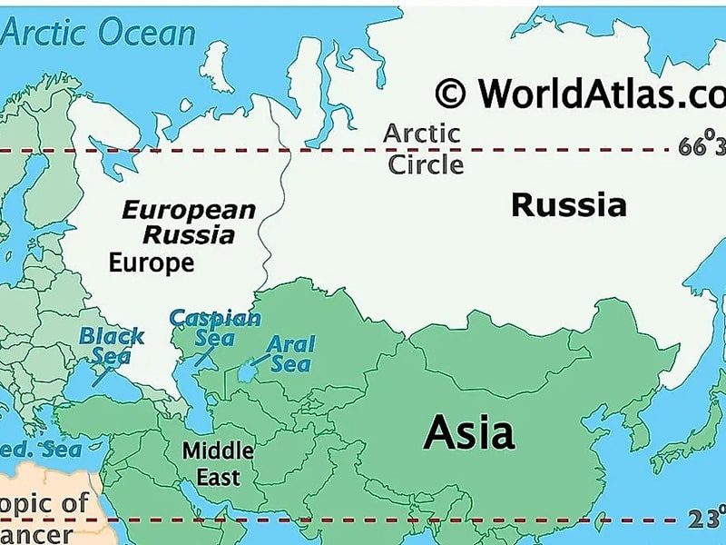 روسیه یکی از کشورهای میان قاره ای به هم پیوسته 