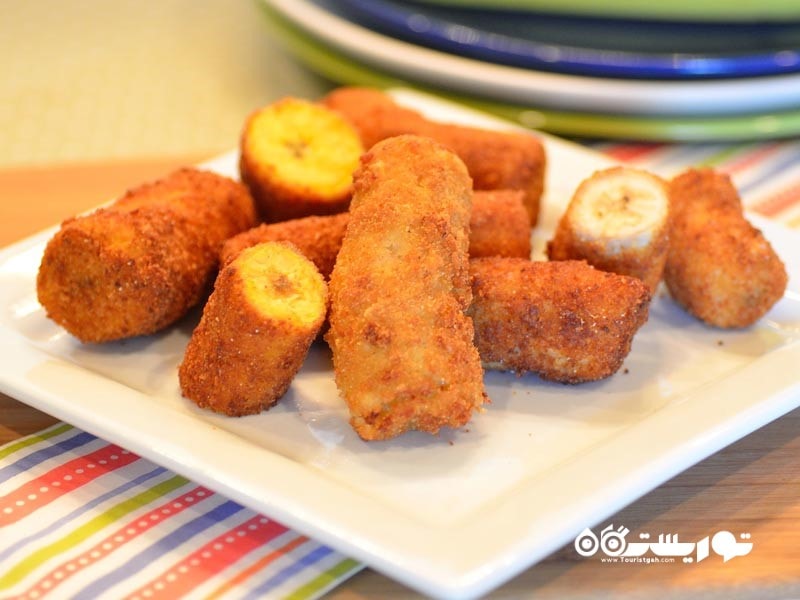 14- موز سرخ شده Deep Fried Banana (Banana Fritters) 