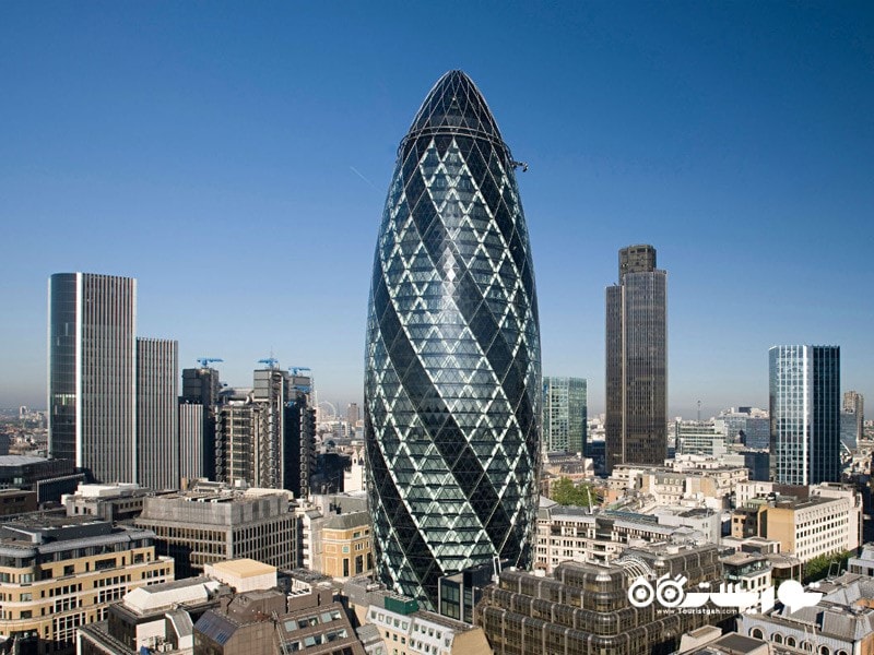 9.بنای خیابان سی ام سنت مری- لندن (30 st Mary Axe, London)