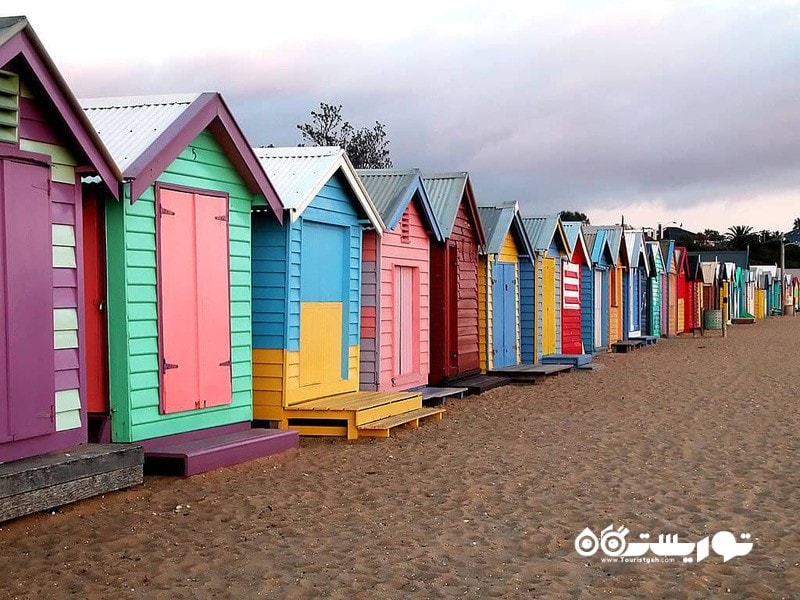 4.ساحل برایتون (Brighton Beach) شهر ملبورن در کشور استرالیا