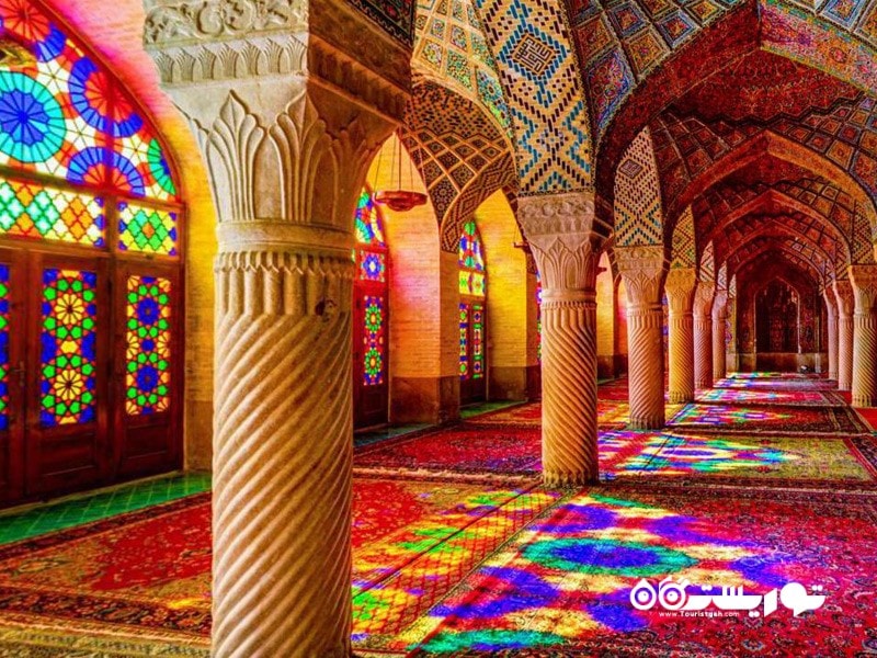 5. مسجد نصیرالملک یکی از جاذبه های دیدنی ایران