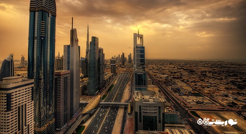  جاده شیخ زاید شهر امارات متحده عربی کشور دبی