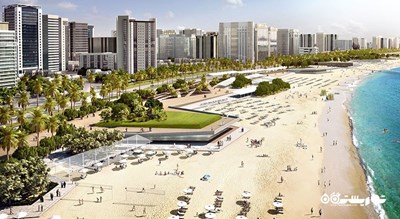 سرگرمی ساحل کورنیش شهر امارات متحده عربی کشور ابوظبی